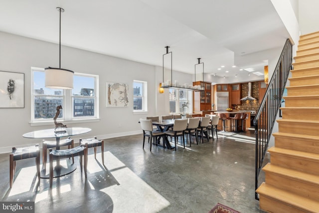 view of dining area