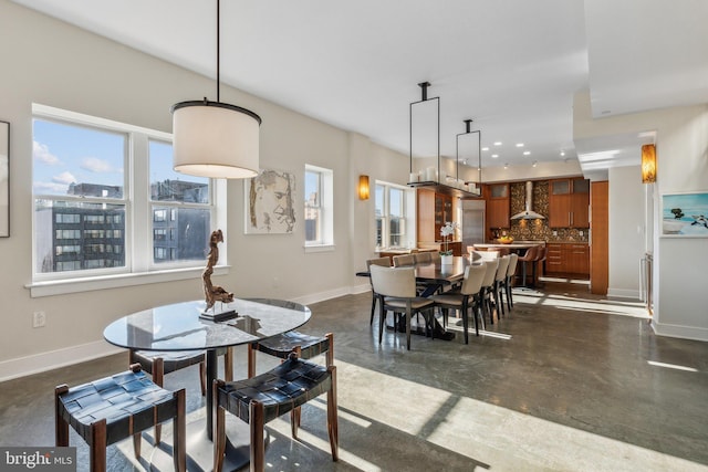 view of dining room