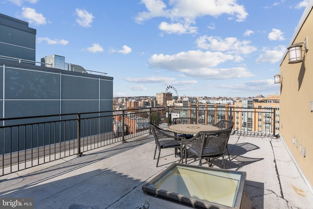 view of patio / terrace with a balcony