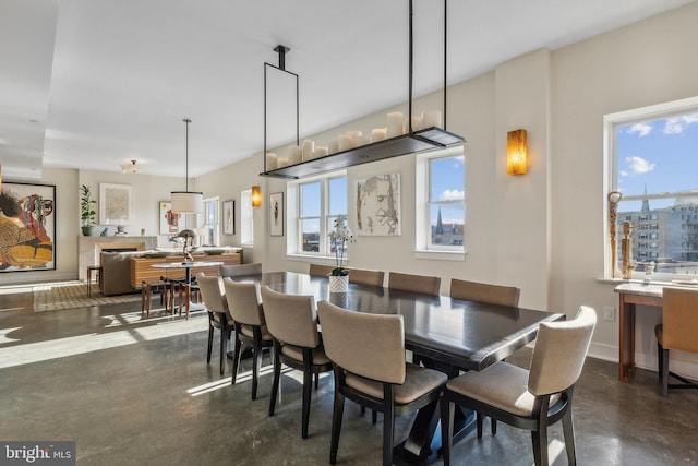 view of dining area