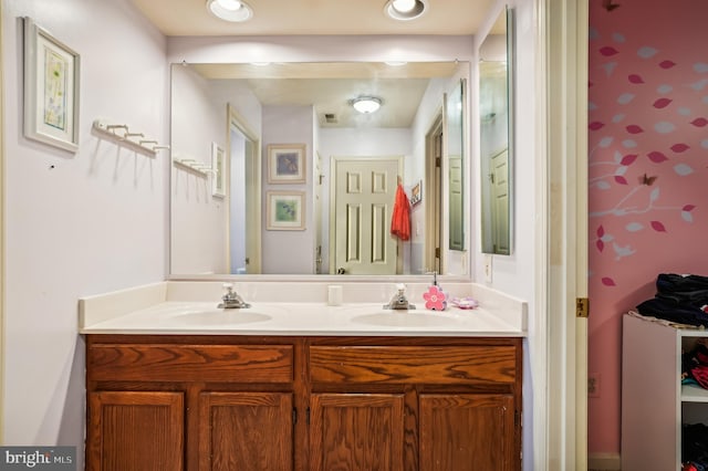 bathroom featuring vanity