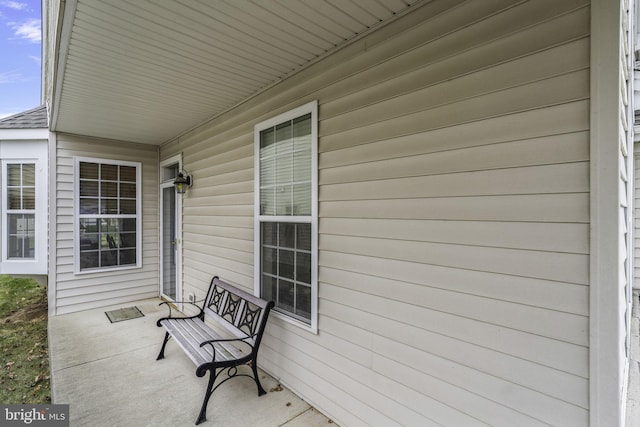 view of patio with a porch