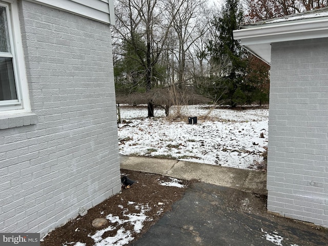 view of snowy yard