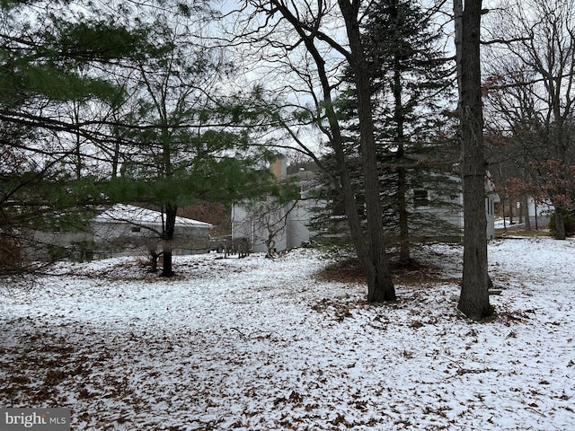 view of snowy view