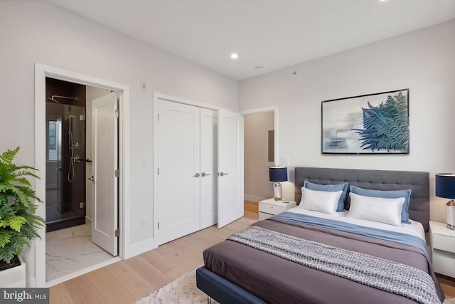 1610 Germantown Ave Unit C, Philadelphia, PA 19122 - bedroom with recessed lighting, connected bathroom, and a closet