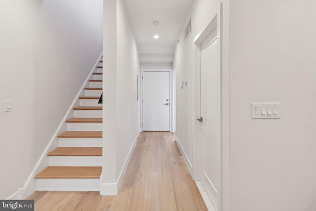 1610 Germantown Ave Unit C, Philadelphia, PA 19122 - stairs with wood finished floors and recessed lighting