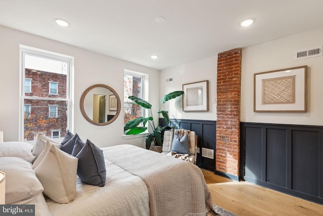 bedroom featuring light hardwood / wood-style floors