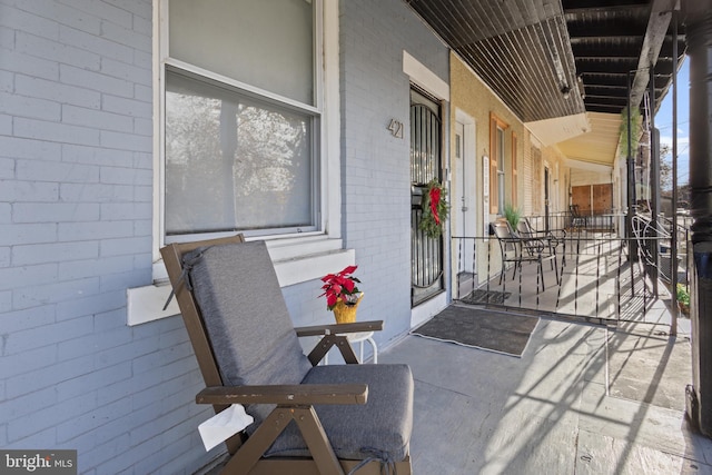 view of patio featuring covered porch