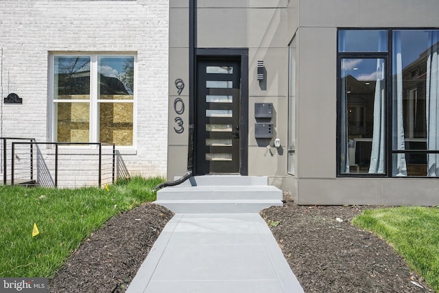 view of doorway to property