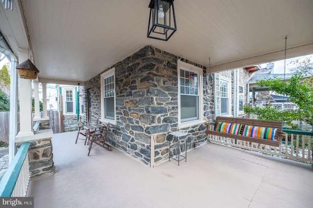 view of patio with covered porch