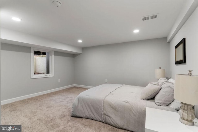 view of carpeted bedroom