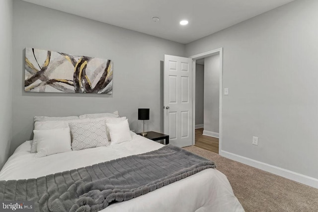 view of carpeted bedroom