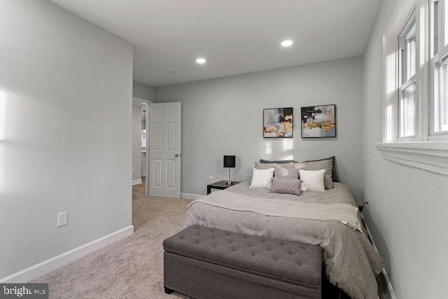 view of carpeted bedroom