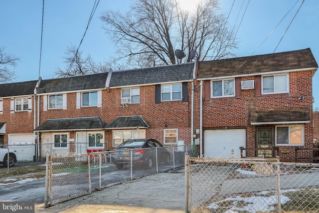 view of property with a garage