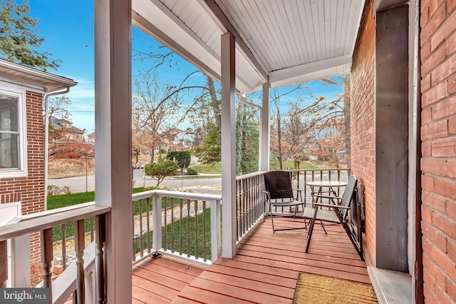 balcony with covered porch