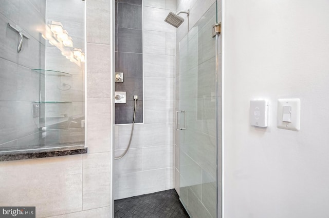 bathroom featuring walk in shower