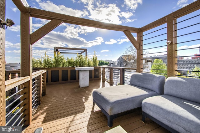 view of wooden terrace