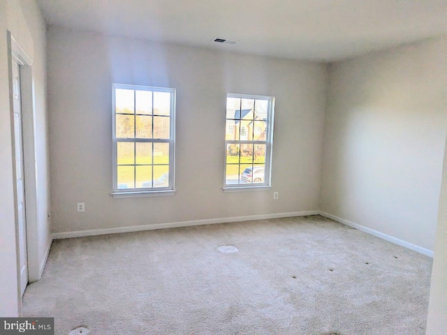 carpeted spare room with a healthy amount of sunlight