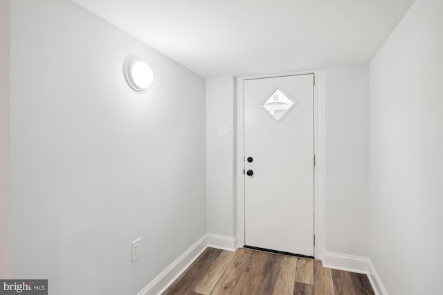 interior space with hardwood / wood-style floors