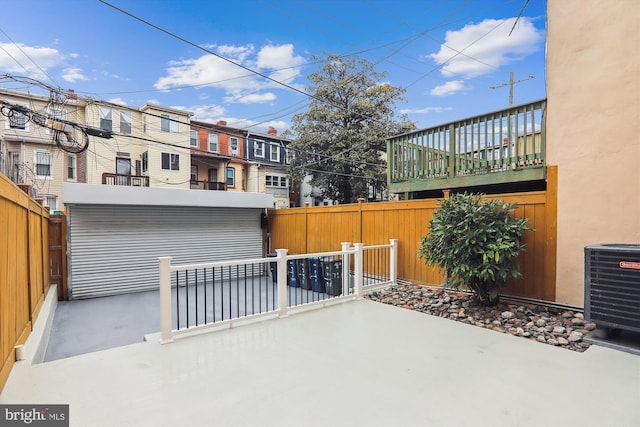 view of patio / terrace featuring central AC