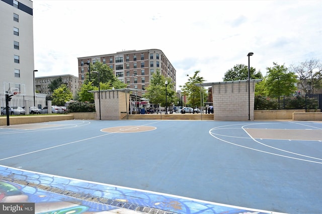 view of basketball court