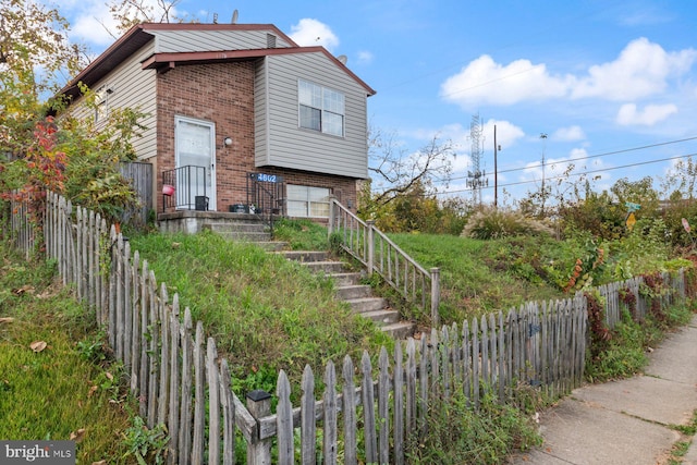 view of front of home