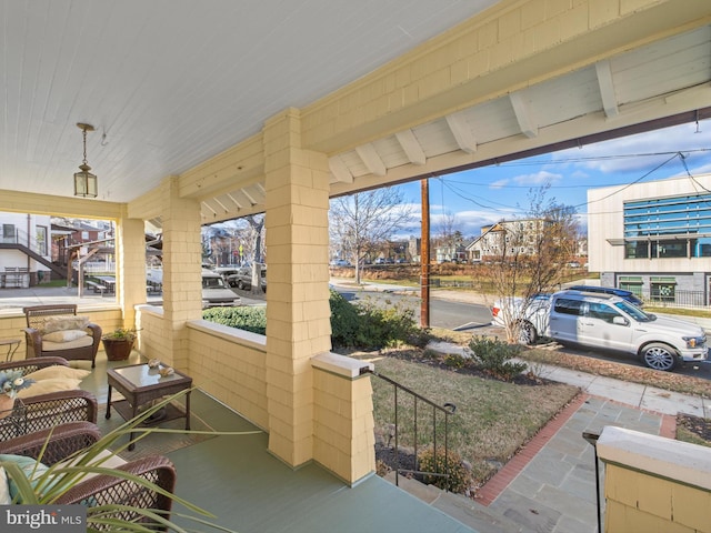 view of patio / terrace with covered porch