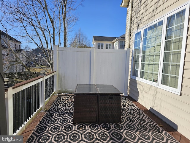 view of wooden terrace