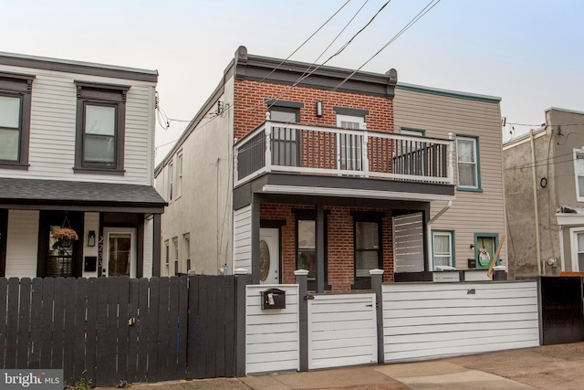 view of property featuring a balcony