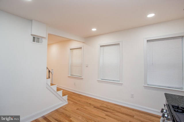 interior space featuring light hardwood / wood-style flooring