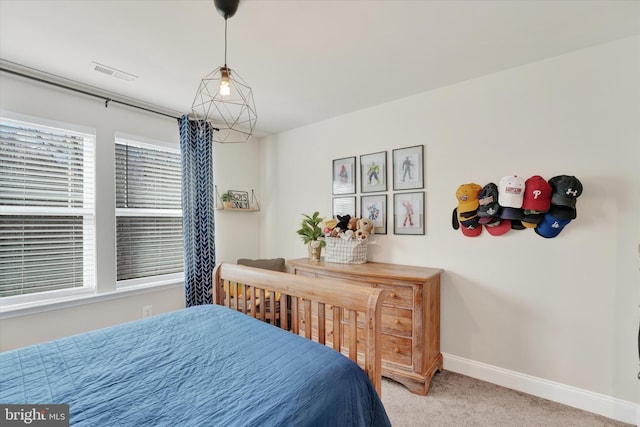 view of carpeted bedroom