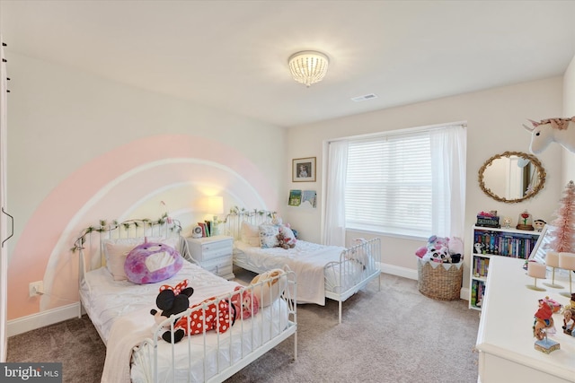 bedroom with carpet floors