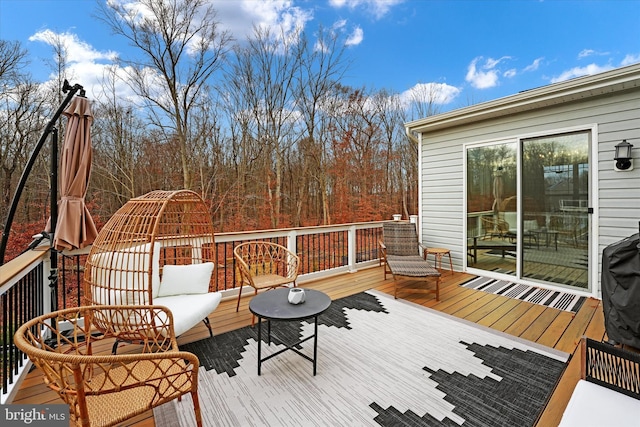 view of wooden deck