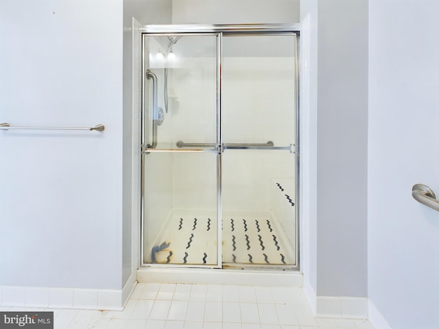 bathroom with an enclosed shower