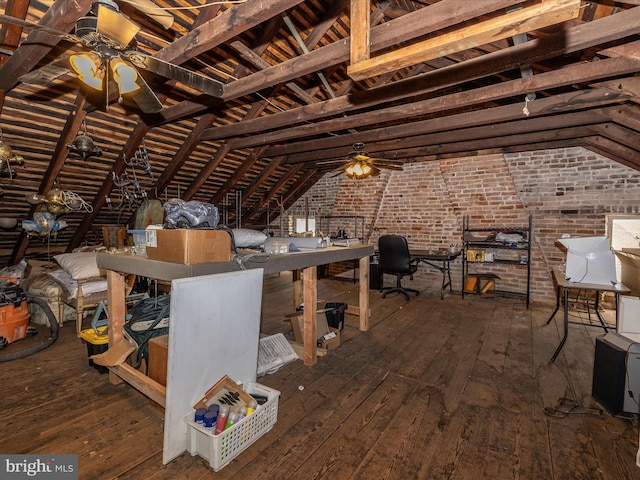 view of attic