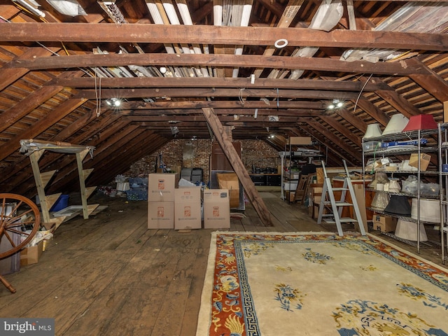 view of attic