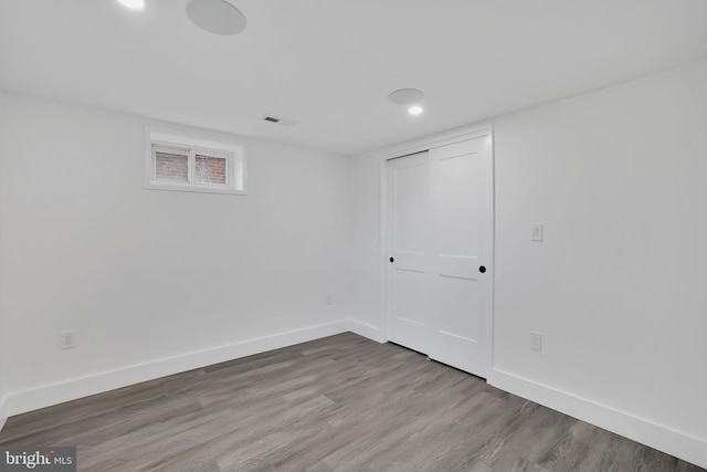 interior space featuring hardwood / wood-style flooring