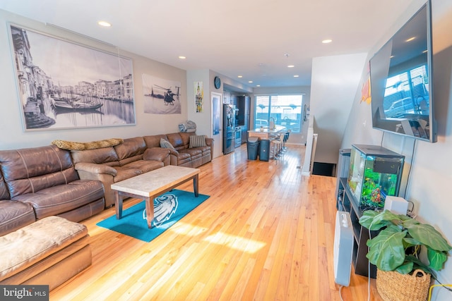 living room featuring hardwood / wood-style floors