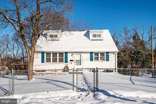 view of new england style home