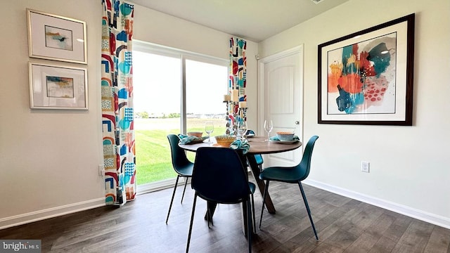 dining room featuring dark wood-type flooring