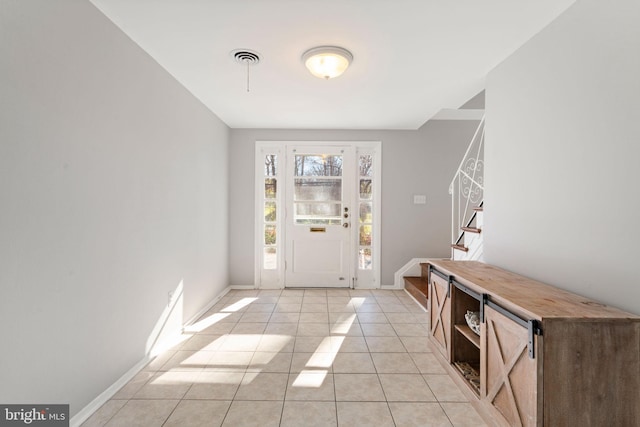 view of tiled entrance foyer