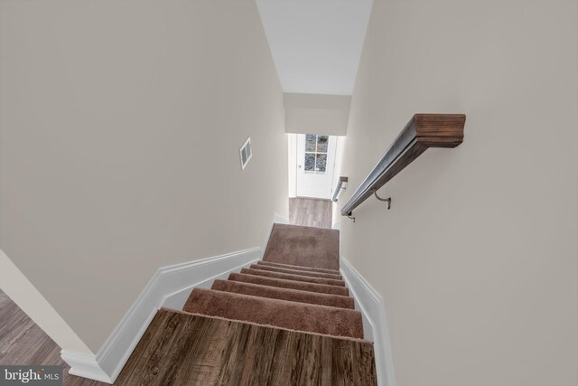 14 Mill Creek Ct, Bayville, NJ 08721 - stairs featuring wood finished floors and baseboards