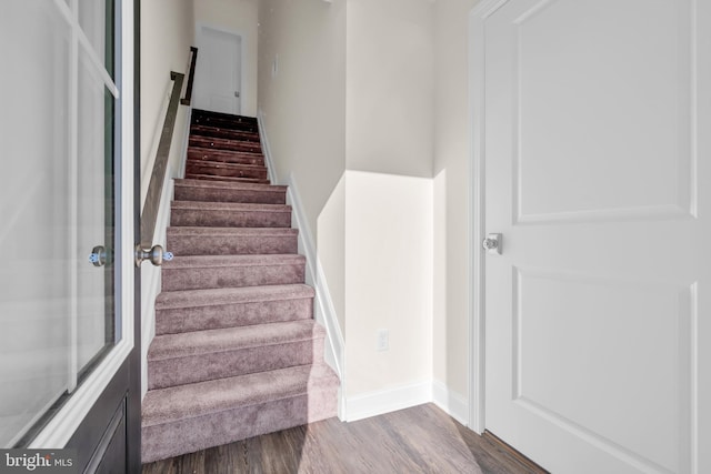 14 Mill Creek Ct, Bayville, NJ 08721 - stairs with wood finished floors and baseboards
