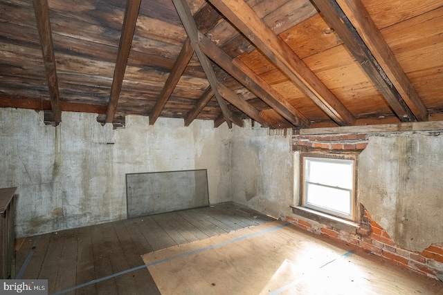 view of attic