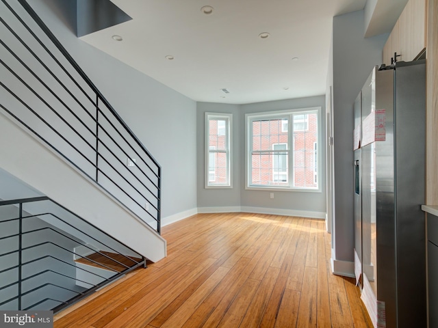 interior space featuring light wood-type flooring