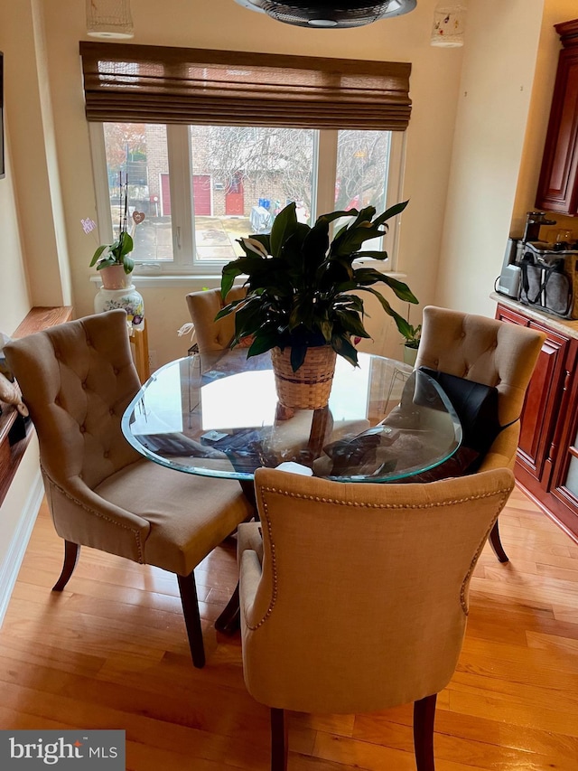 dining room featuring light hardwood / wood-style flooring