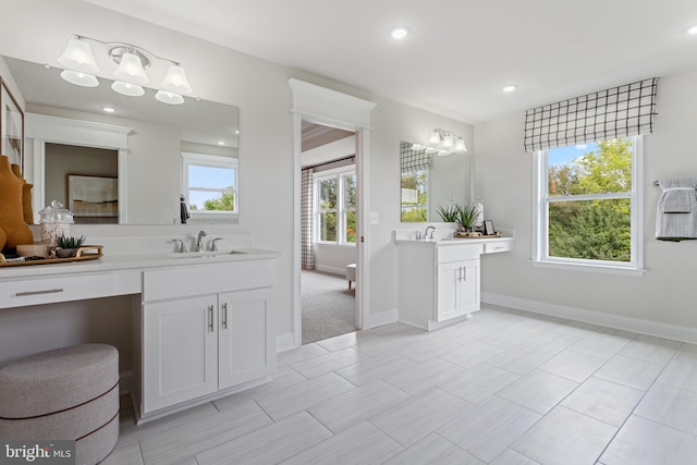 bathroom with vanity