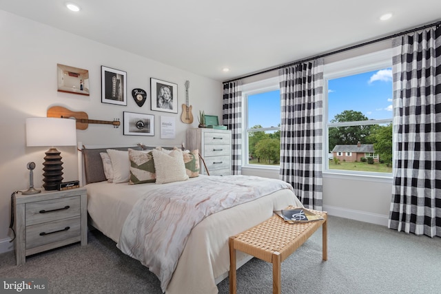 view of carpeted bedroom