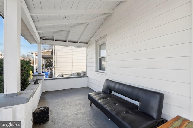 view of patio with covered porch