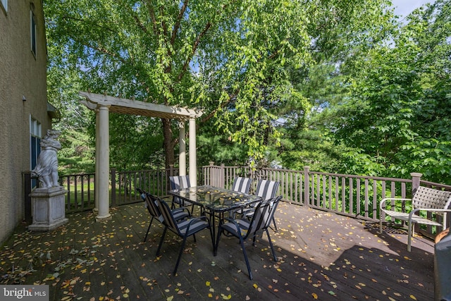 view of patio / terrace with a deck